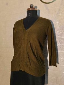 Olive Green Knit Sweater