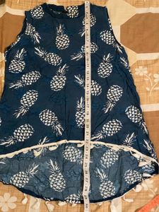 Pineapple Print Tassel Top