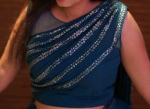 Teal Crop Top and Skirt Set