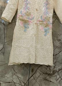 Chickan Karai Embroiderd Cream Co Ord Set