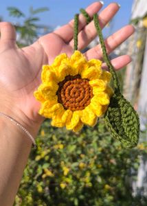 Crochet Sunflower charm