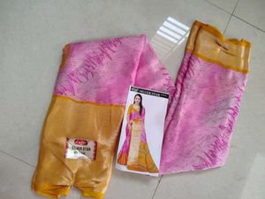 Pink &amp; Gold Saree