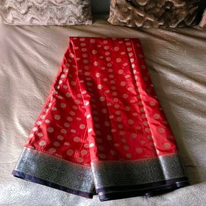 🛍️ Red Banarasi Silk Saree ⭐⭐⭐⭐⭐