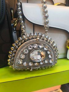 Beaded Evening Bag with Gemstone