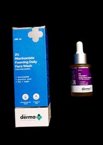 THE DERMA CO FACEWASH AND SERUM