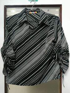 Striped Black & White Top