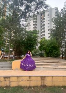 Elegant Purple Ethnic Gown