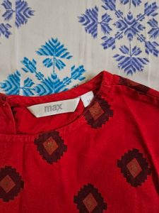 Red Diamond Pattern Crop Top