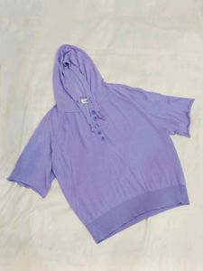 Lavender Short Sleeve Hoodie
