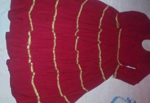 Elegant Red Ethnic Dress