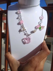 Pastel Butterfly Necklace