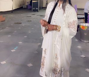 Elegant White Embroidered Kurta Set