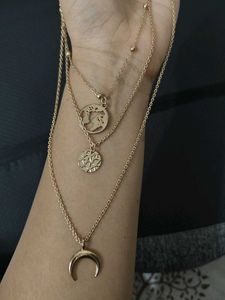 Gold Layered Charm Necklace