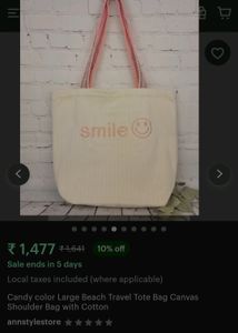 Travel Canvas Tote Bag