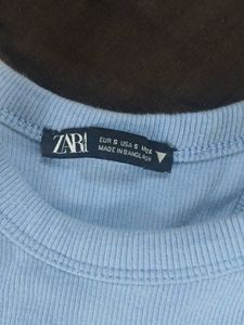 Blue Sleeveless Zara Dress Aesthetic pinterest