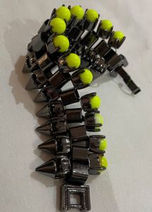 MAWI x KOOVS Spiked gunmetal Bracelet
