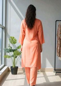 Stylish Peach Kurta Set - New with Tags