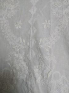 White Chikankari Short Kurti