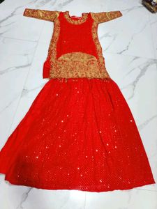 Elegant Red Embroidered Lehenga Choli