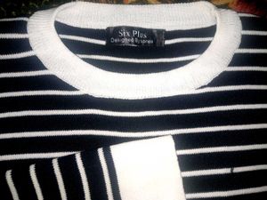 Stripes Long Sleeve Crop Top
