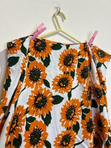 Sunflower Print Maxi Skirt