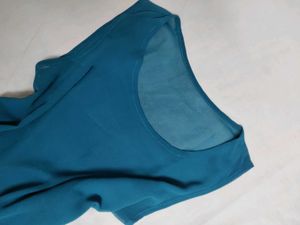 Teal Sheer Top