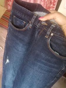 Mom Fit  Dark Blue Jean