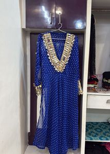 Elegant Blue Kurta3 Pc  Set