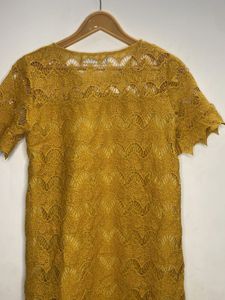 Mustard Lace Mini Dress
