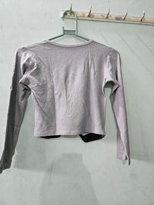 Grey Crop Top
