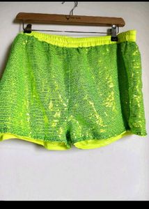 🎁Buy 2, Get 2 Free🎁  Sequin Neon Green Shorts