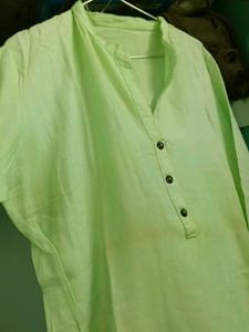 Green Pure Cotton Kurti