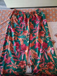 Tropical Print Palazzo Pants