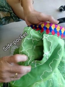 Green Floral Embroidered Skirt