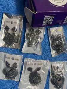 Boho Silver Tone Earring Bundle