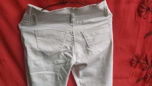 Ripped White High-Waisted Jeans