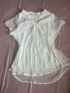 White Minimal Elegant Top