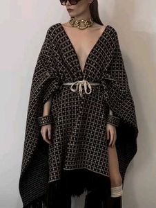 ZARA Limited Edition Houndstooth Fringe Poncho