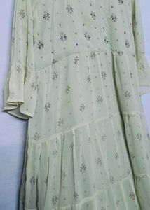 Lime Green Tiered Maxi Dress