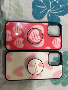 IPHONE 12/ 12 Pro Pink Cases With Pop Socket