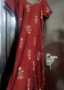 Burdundy Plazo Suit With Dupatta 42 Bust