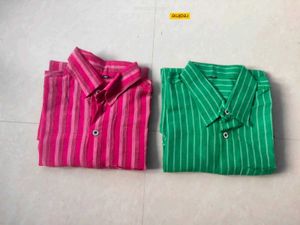 Combo Pink & Green Colour Shirts 40size
