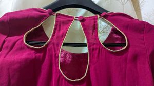 Dark Pink diamond Kurti with dupatta