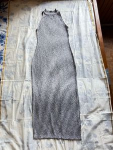 Gray Bodycon Midi Dress