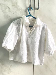 Eyelet Crop Top
