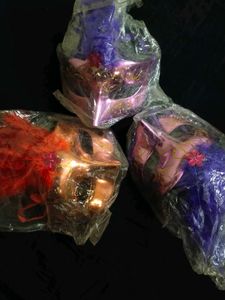 Feathered Masquerade Masks - Set of 3