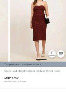 Burgundy Bodycon Midi Dress