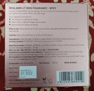 New MyGlamm XOXO Spicy Fragrance