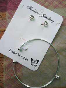 Silver Tone Bangle Bracelet Set