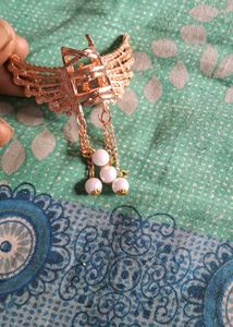New Piece Beads Work Butterfly Hair Clip